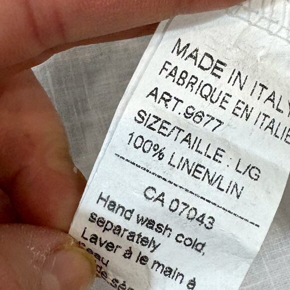 Viola Borgchi Itali Linen Top Long sleeve top V-neck Loose Fit Top Tunic sz L - Picture 5 of 9